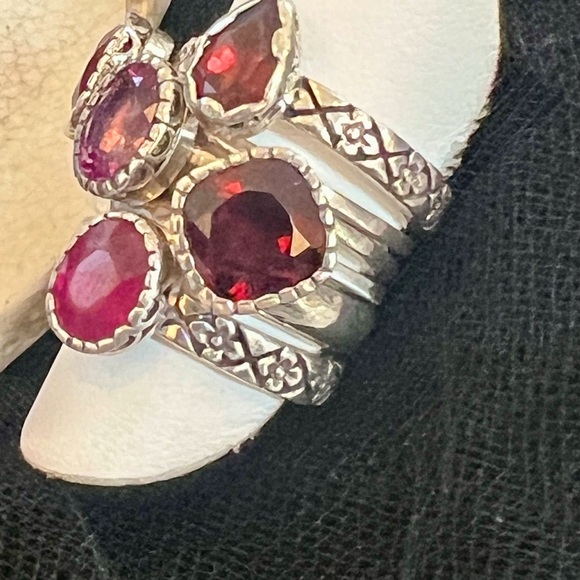 Stackable rings genuine gemstones - Picture 14 of 16